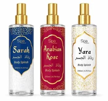 Kit 3 Body Splash Arabe Feminino 200 ML de Luxo Alta Concentração