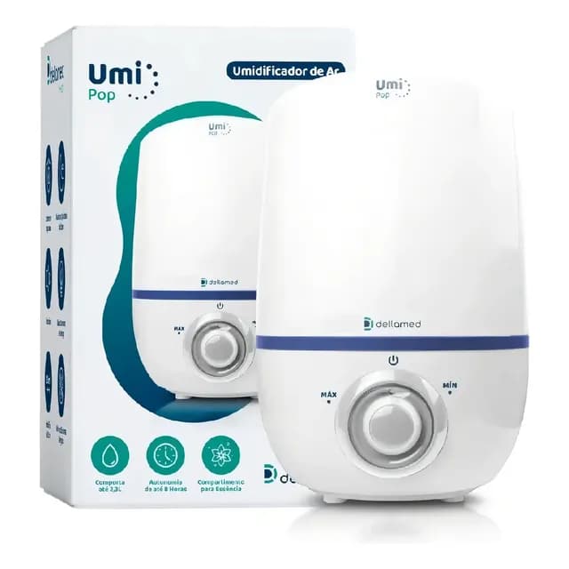 Umidificador De Ar Ultrassônico Umi Pop Health 2,3l Dellamed Cor Branco Bivolt