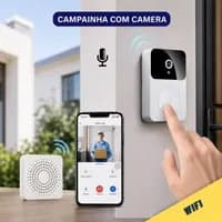 Campainha Câmera Porteiro Wi-Fi HD Inteligente