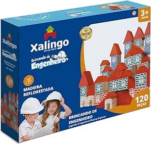 Brincando de Engenheiro 120 Peças Xalingo, Multicor