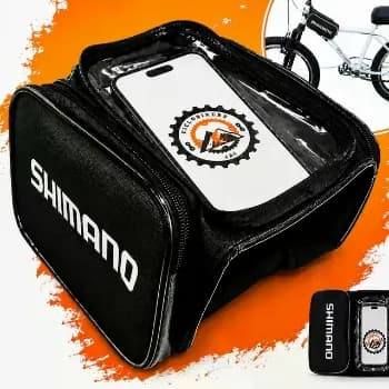 Bolsa de Quadro Shimano Porta Celular | 📱 CELULAR NO QUADRO | visor touch 💥 mapa à vista no pedal