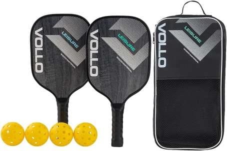 Kit Pickleball Lazer 2 Raquetes 4 Bolas e Bolsa Vollo