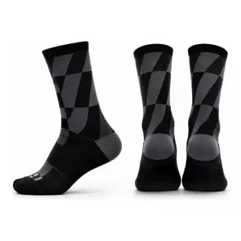 Meia Kappa Esportiva Poliamida Performance Quadri Cano Médio Preto-grafite 38-43
