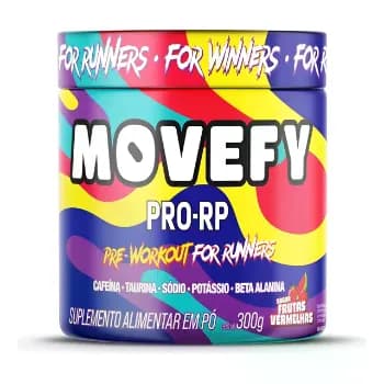 Movefy Pré-treino 300g Corrida Corredor Baixa Cafeína