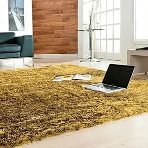 Tapete Peludo Sala E Quarto Casa Dona Felpudo Shaggy 150x200cm Bege