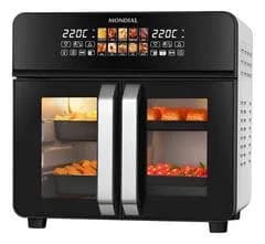 MONDIAL Air Fryer Forno 25L French Door, Preto/Inox, 2000W, 110V - AFDO-25L-FD