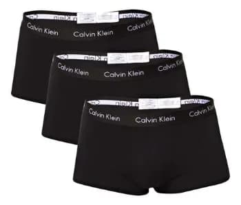 Kit 3 Cuecas Low Rise Trunk Sem Costura Calvin Klein