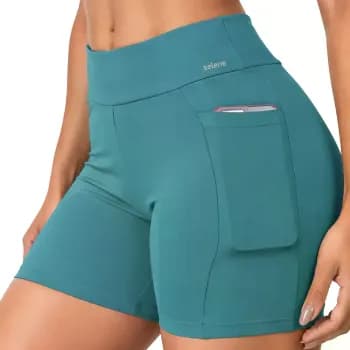 Short Com Bolso Selene Suplex Fitness Zero Transparência