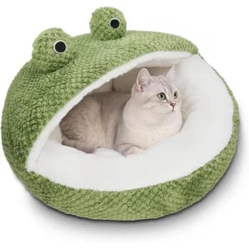 CWV cama para gatos, cama macia para cães de pequeno porte, cama lavável para cães e gatos, divertida cama com buraco de