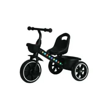 Triciclo Motoca Infantil Com Pedal Led Cestinha 3 Rodas Até 25kg Picolé Maxi Baby - Preto