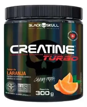 Creatina Black Skull Caveira Preta Turbo Em Pó Sem Sabor X 300g