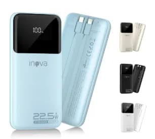 Carregador Portátil Inova Power Bank 10000mAh para iPhone e Samsung Com Carregamento Rápido de 22.5W