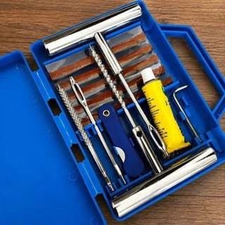 Kit Remendo Metal Reparo Macarrão Pneu Carro Moto Com Maleta