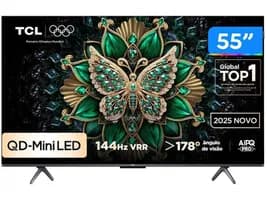 Smart TV 55 TCL 4K UHD MiniLED 55C6K 120Hz Google TV AiPQ Google Assistente 4 HDMI 2 USB