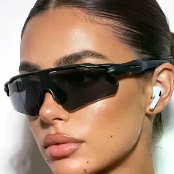 Oculos Esportivo Corrida Premium Bike Pace Uv400 Moda Preto