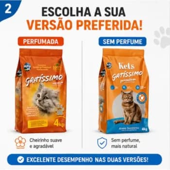 Areia para Gato | Areia de Gato Gratíssimo | Areia Higiênica para Gatos Gatíssimo 20kg
