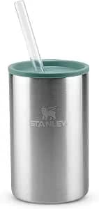 Stanley Copo Térmico 3 Em 1 Com Tampa E Canudo Stainless Steel 296ml