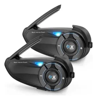 Intercomunicador Bluetooth Lookearth Q8 Para Moto, Kit 2 Unidades Com Mesh, Rádio Fm E Ip67-GL