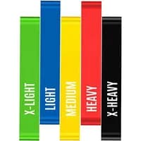 Kit 5 Faixas Elásticas Pilates Yoga Exercícios