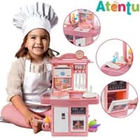 Kit Cozinha Infantil Água e Som Forno Pia