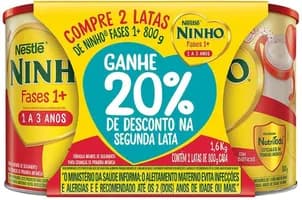 Kit Fórmula Infantil Ninho Fases +1 800g 2 Und
