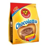 3 Corações, Achocolatado Chocolatto, Sachê, 900g