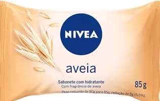 NIVEA Sabonete em Barra Aveia 85g, Limpeza Suave, Banho, Pele Macia e Hidratada, Proteínas de Aveia, Uso Diário, Todas as Peles