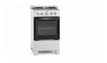 Fogão 4 Bocas Branco Itatiaia De Chão Star Clean A Gás Forno 51l Com Porta De Vidro