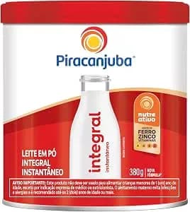 Leite em Pó Integral Instantâneo Piracanjuba Lata 380g