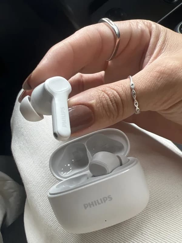 Fone de Ouvido Sem Fio TWS, PHILIPS, TAT1109WT/00, Bluetooth, Com Microfone, Até 24 horas de bateria, Branco