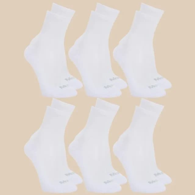 6 Pares De Meias Mash Cano Médio Longo Masculina Esportiva Kit Branca G (39 A 43)