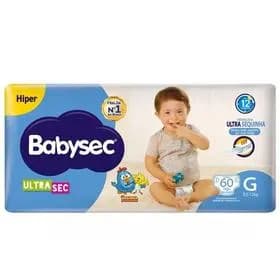 Fralda Babysec Ultrasec Hiper G 60 Unidades