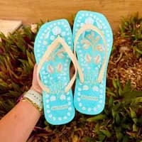 Chinelo Feminino Quadrado Casual Confortável sortido 33/34