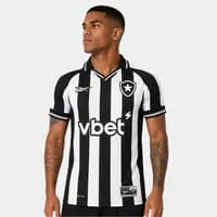Camisa Botafogo I 2526 SN Torcedor Reebok Masculina Branco Preto