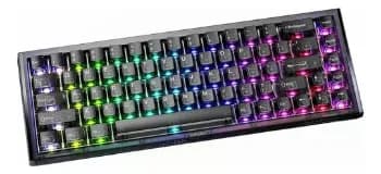 Teclado Gamer Magnético 8000hz Rapid Trigger 0,01mm Hot Swap Switch Ice Blade Cool68 Led Rgb Dareu Ice Black