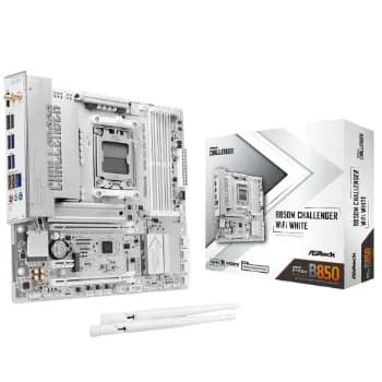 Placa Mãe ASRock B850M Challenger WiFi White, Chipset B850, AMD AM5, mATX, DDR5, Branco✨