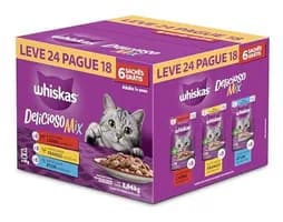 Ração Úmida Whiskas Sachê Carne/Frango/Atum