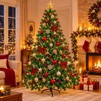 Árvore de Natal 1,80 Metros Grande PVC 950 Galhos Pinheiro de Luxo Decoração de Natal