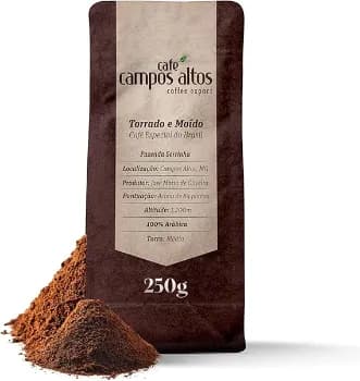 Café Campos Altos Especial Moído 250g, Arábica Catuaí Vermelho, 84+ Pontos