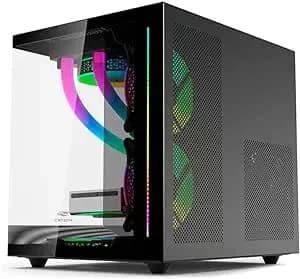 Gabinete Aquarius Gaming C3tech Mt-g810bkv2, Preto, Frontal E Lateral De Vidro Temperado Usb-c, Usb 3.0, Conector P2 Para Audio E Microfone Comporta Até 7 Coolers Fan Filtro Anti Poeira