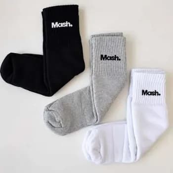 Kit 6 Pares De Meias Esportivas Mash Em Algodão Cano Médio