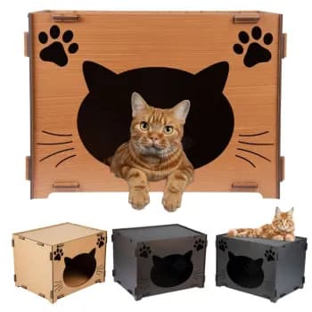 Casa para Gato Nicho para Gato Toca de Gato Playground para Gato Cama de Gato Espaço Pet Cama Pet