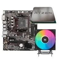 Kit Upgrade - Placa Mãe MSI A520M-A PRO + Ryzen 5 5500F + Air Cooler MACH1 ARTIC