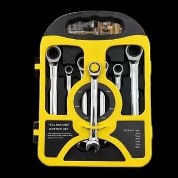Chave Combinada Catraca Jogo Chaves 7pcs Cabeça Móvel 8-19mm