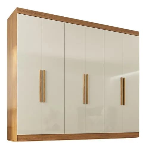 Guarda-roupa Casal 6 Portas 2 Gavetas Paris Ce