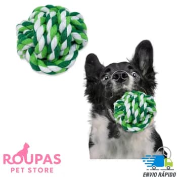 Kit 1- 4 Brinquedo Bolinha para Cachorro de Corda Brinquedo Para cachorro Bola Corda