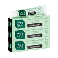 Pack 3x Creme Dental Carvão Ativado Branqueador 90g