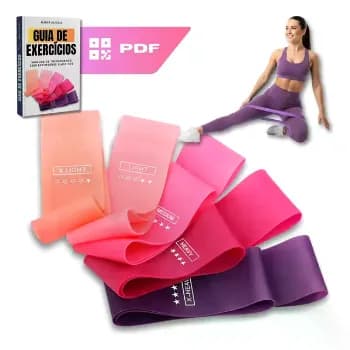 Kit 5 Faixa Elástica Super Mini Band Extensor Elástico Para Treino Resistência Funcional Academia Ginástica Yoga Esporte Banda Extra Forte D