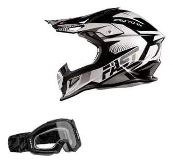 Capacete De Trilha Motocross Off Road Fast Tech + Oculos