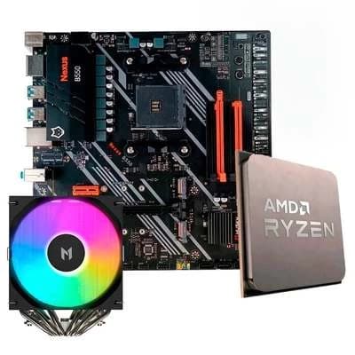 Placa-mãe Husky Nexus B550 + Processador Amd Ryzen 7 5700x  + Air Cooler Mach1 Wind
